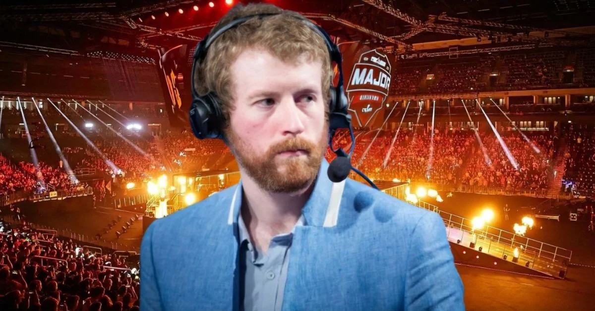 Якоб «Pimp» Віннече коментує матч на арені Major