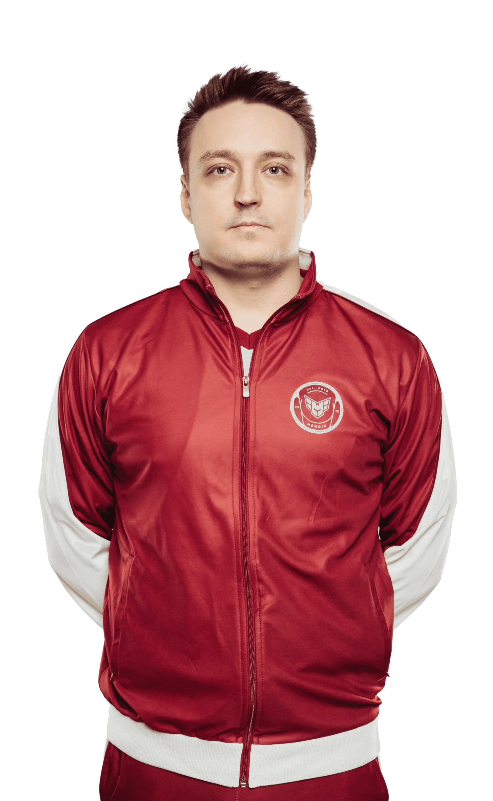 Новий тренер HEROIC doto у червоній куртці клубу