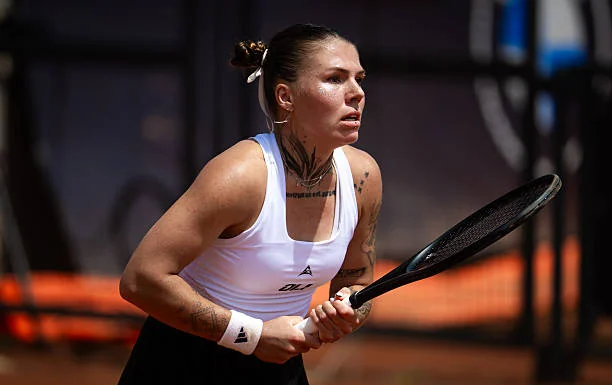 Олександра Олійникова на корті турніру WTA 250 в Яссах