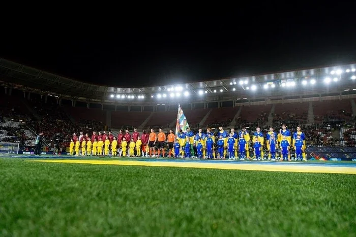 Збірна України з волейболу на церемонії перед матчем Ліги націй